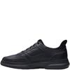 CLARKS MENS EASY ON EASY OFF LACE SHOE - BLACK LEATHER